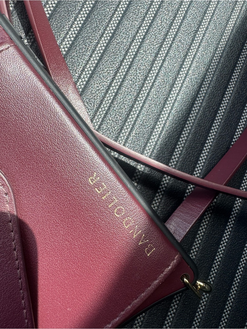 Bandolier Burgundy Crossbody Phone Wallet iPhone 17 ProMax - Picture 3 of 4